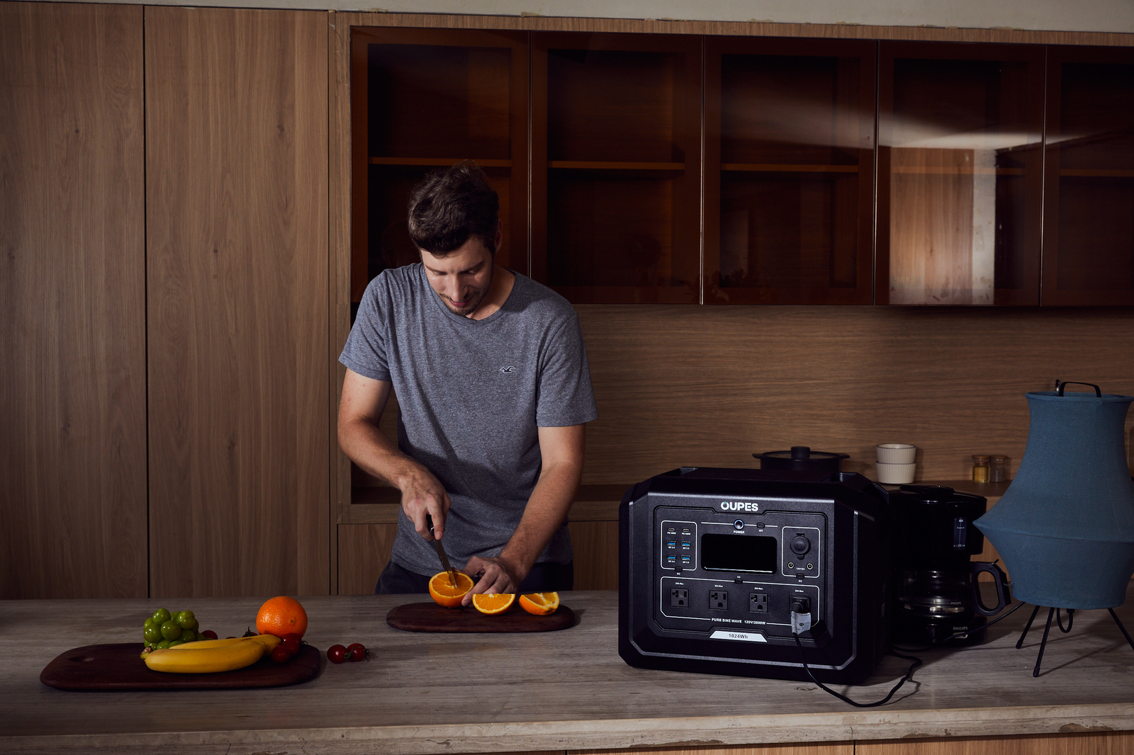 OUPES 1024Wh Mega 1 Portable Power Station 2000W Solar Generator LFP Battery
