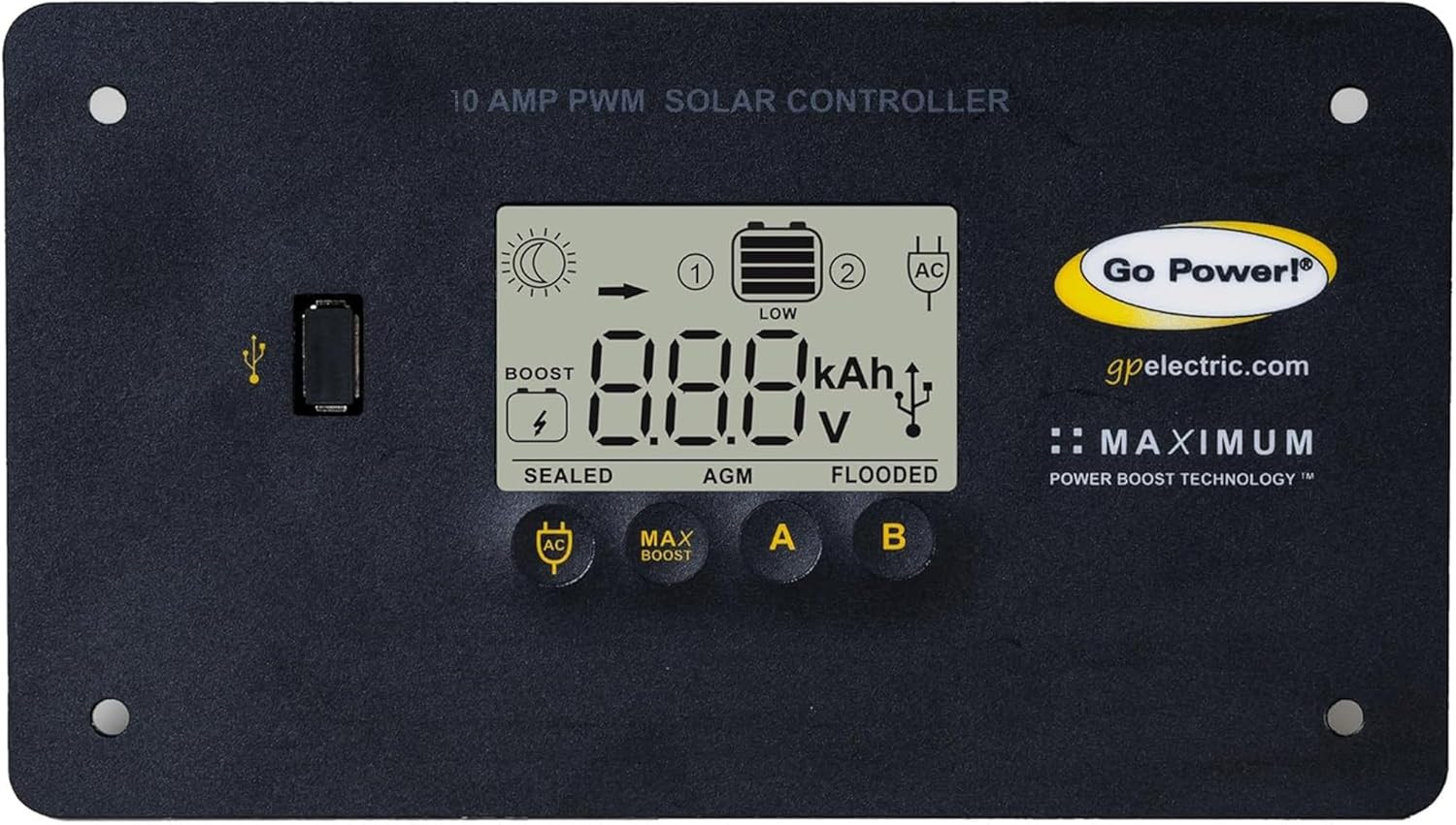 GP-ECO-80 80W Solar Panel Kit – Monocrystalline Panels with 10 Amp Digital Charg