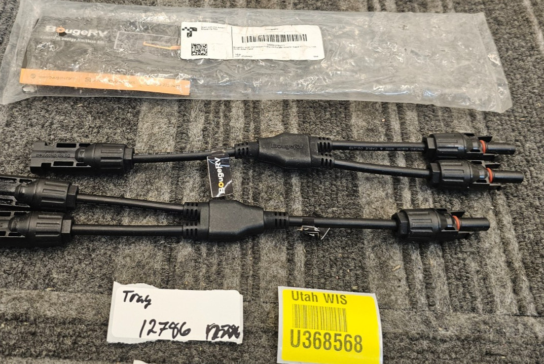 BOUGERV Solar Connectors Y Branch Parallel Adapter Cable Wire Plug Tool Assembly