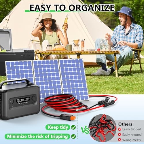 Solar to XT60i Extension Cable 10AWG 50FT XT60i Female to Male 10AWG-50FT