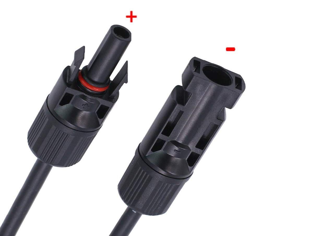 Solar Panel Connectors 10AWG MC-4 SAE Adapter PV Extension Cable for Solar Pa…
