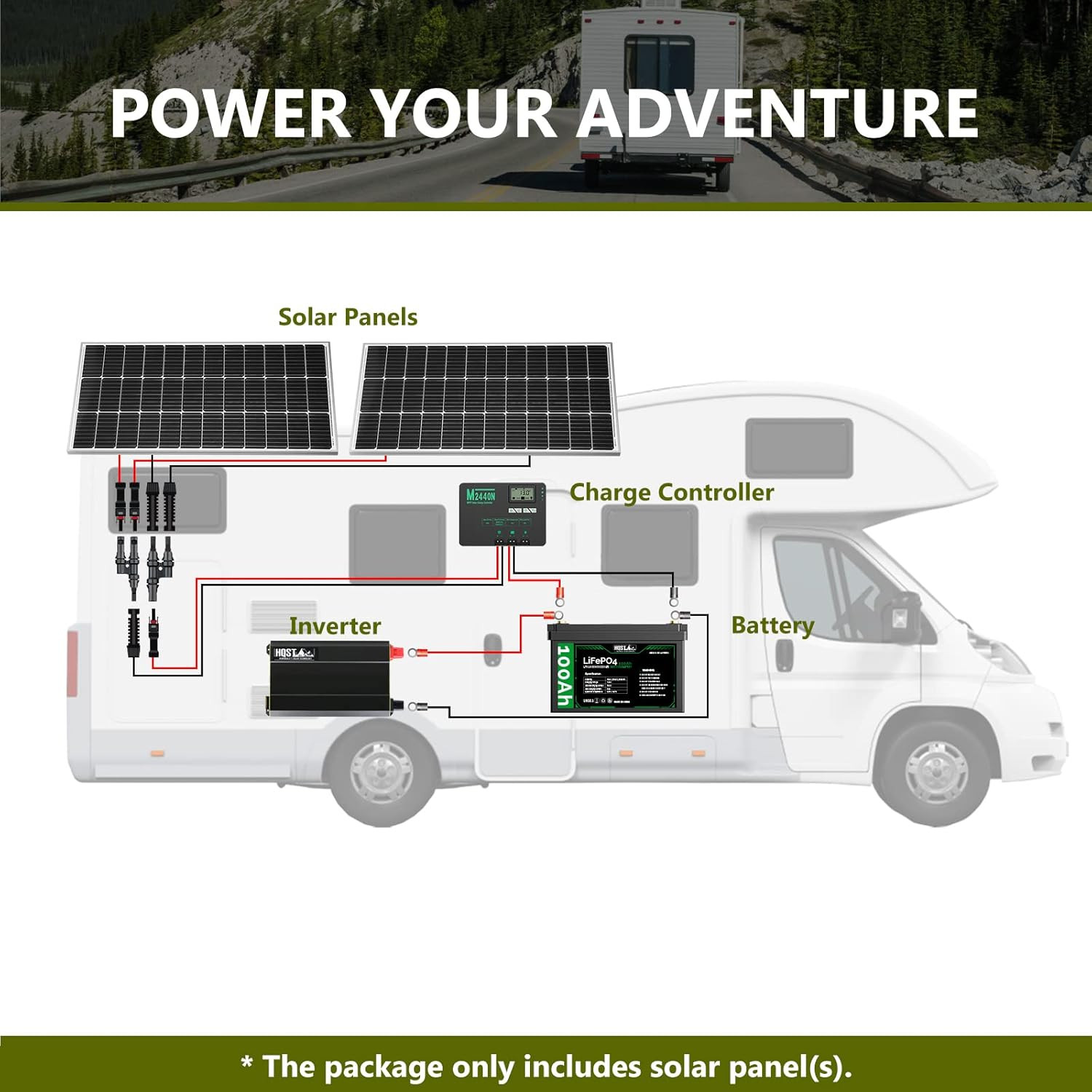 2Pcs 100W 12V Monocrystalline Solar Panel, up to 25% High Efficiency Module, Wat