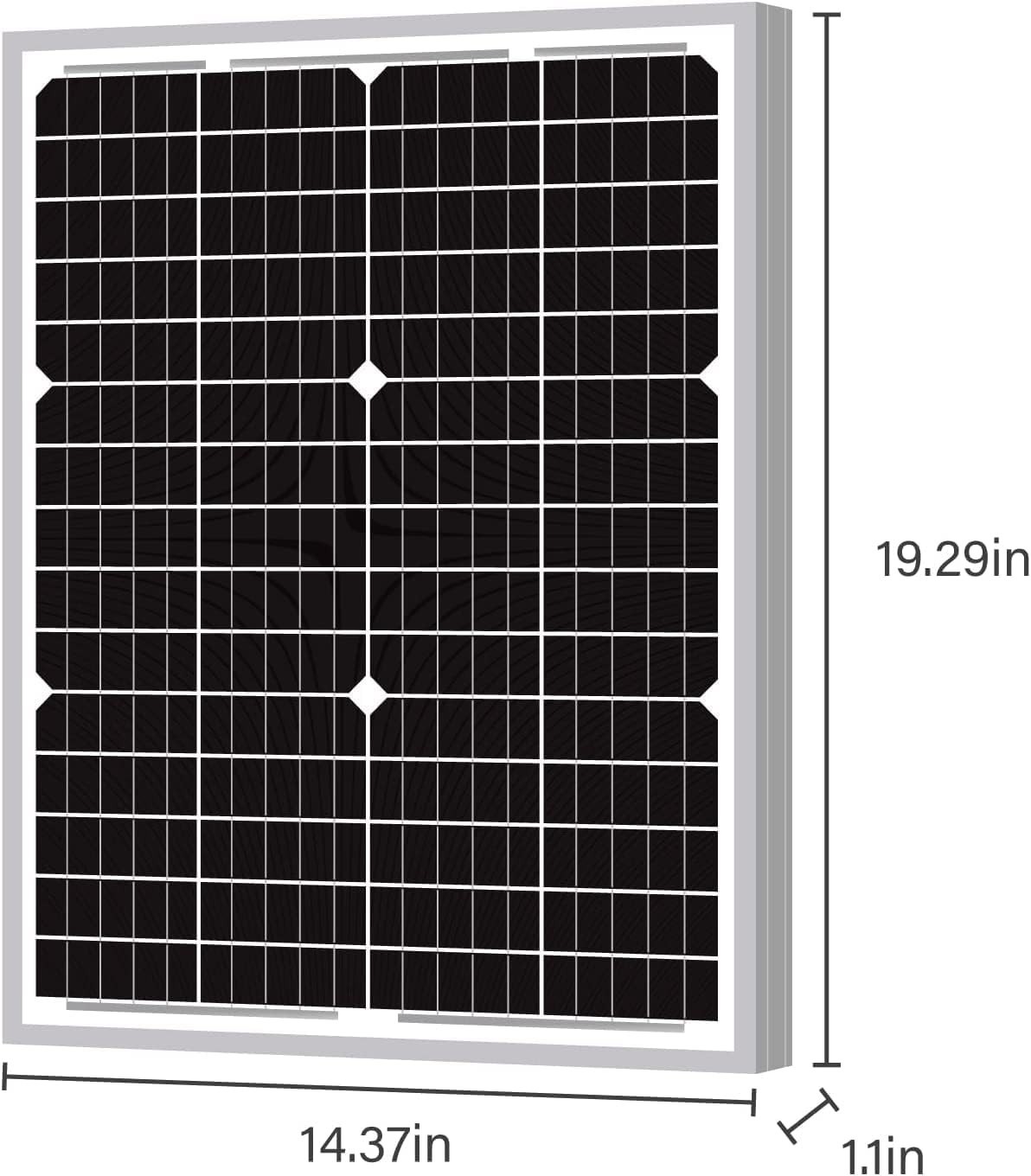 30 Watts 24V Waterproof Off Grid Solar Panel Kit, Battery Trickle Charger Mai…