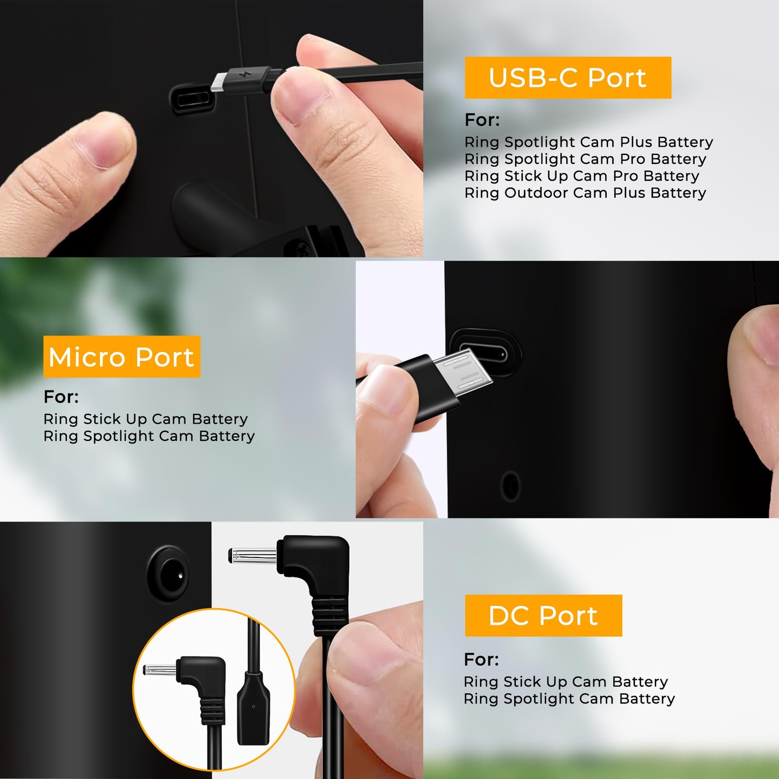 8W Solar Panel for Ring Camera, 2-Pack Solar Panel Charger Compatible with Ri…
