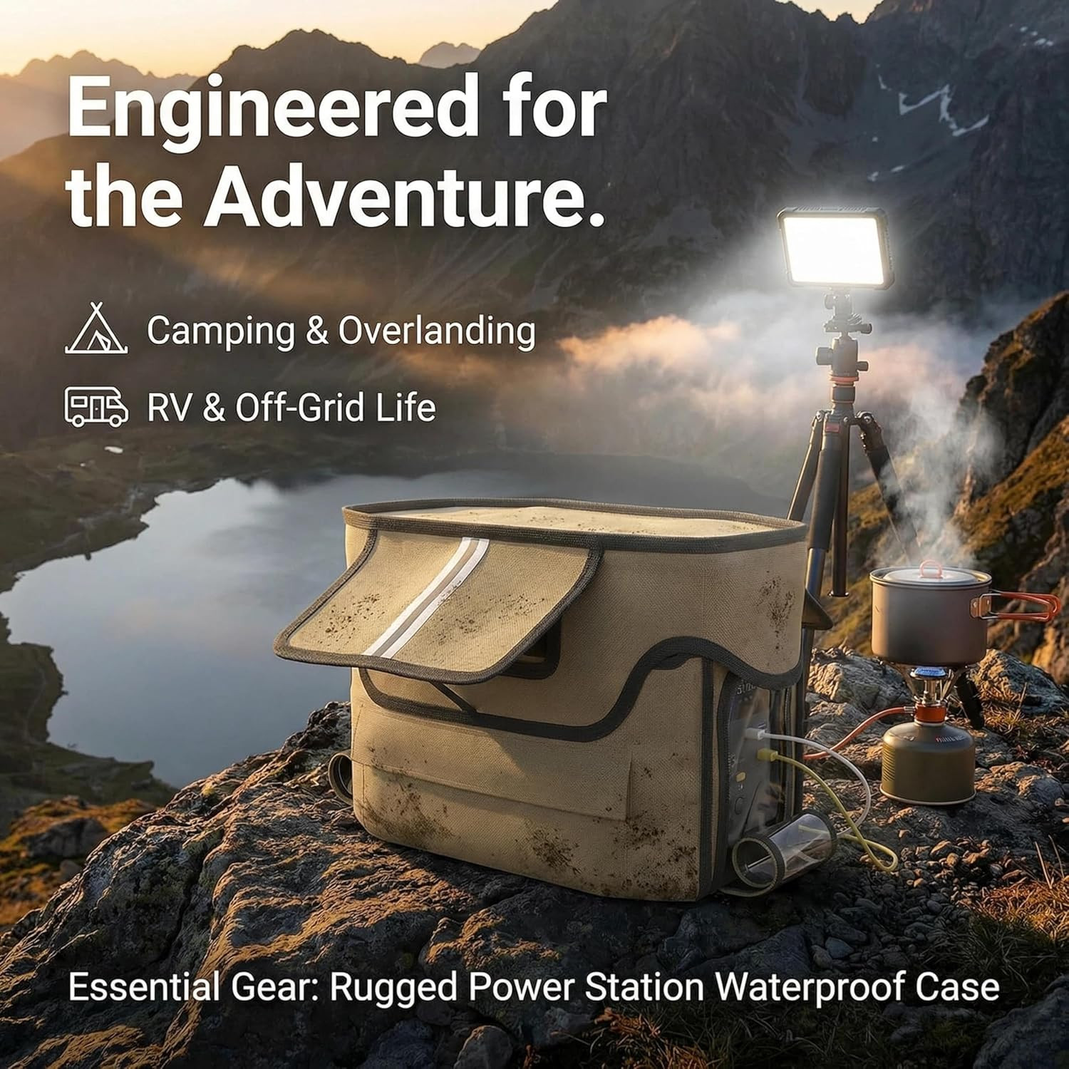 Durable Waterproof Case for EF ECOFLOW DELTA 2 MAX – Heavy-Duty Marine Canvas