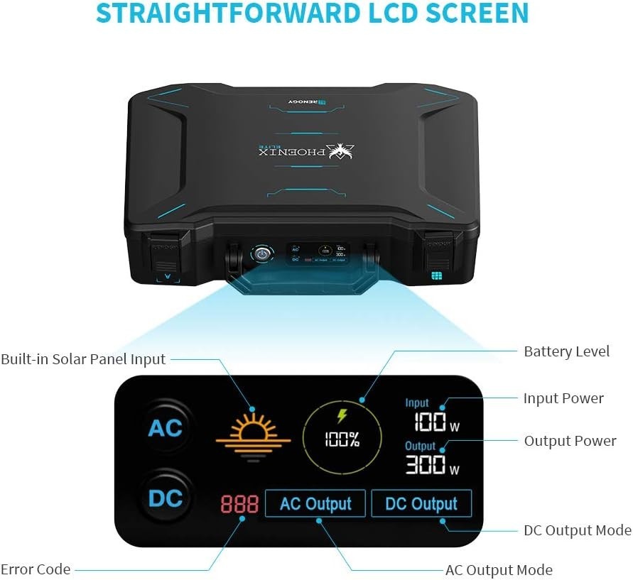 Renogy R300PHXE Elite Portable Solar Generator with extra solar pannel