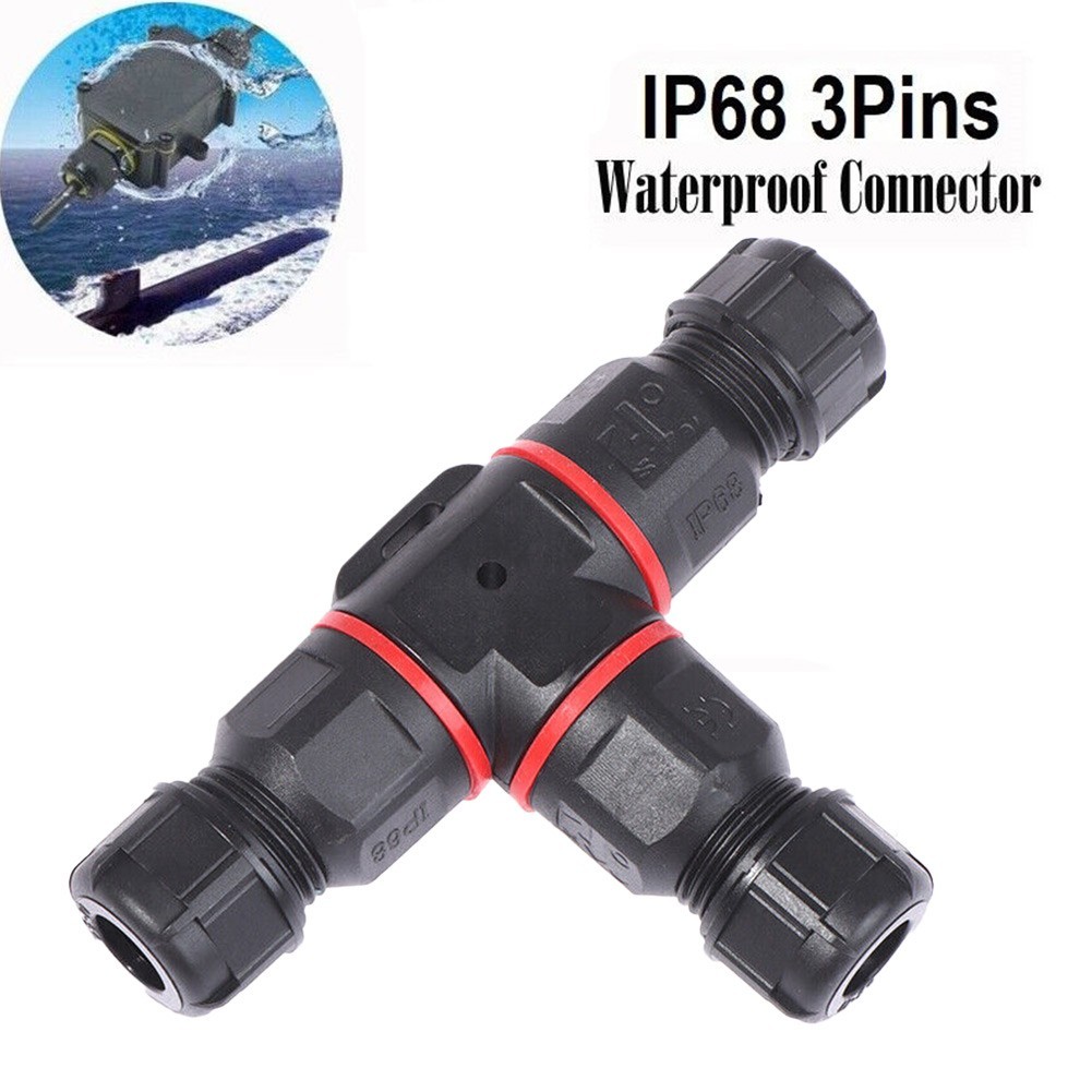 Connector Home Garden Navigation Nylon Flame Retardant Signals 3 Pins Black
