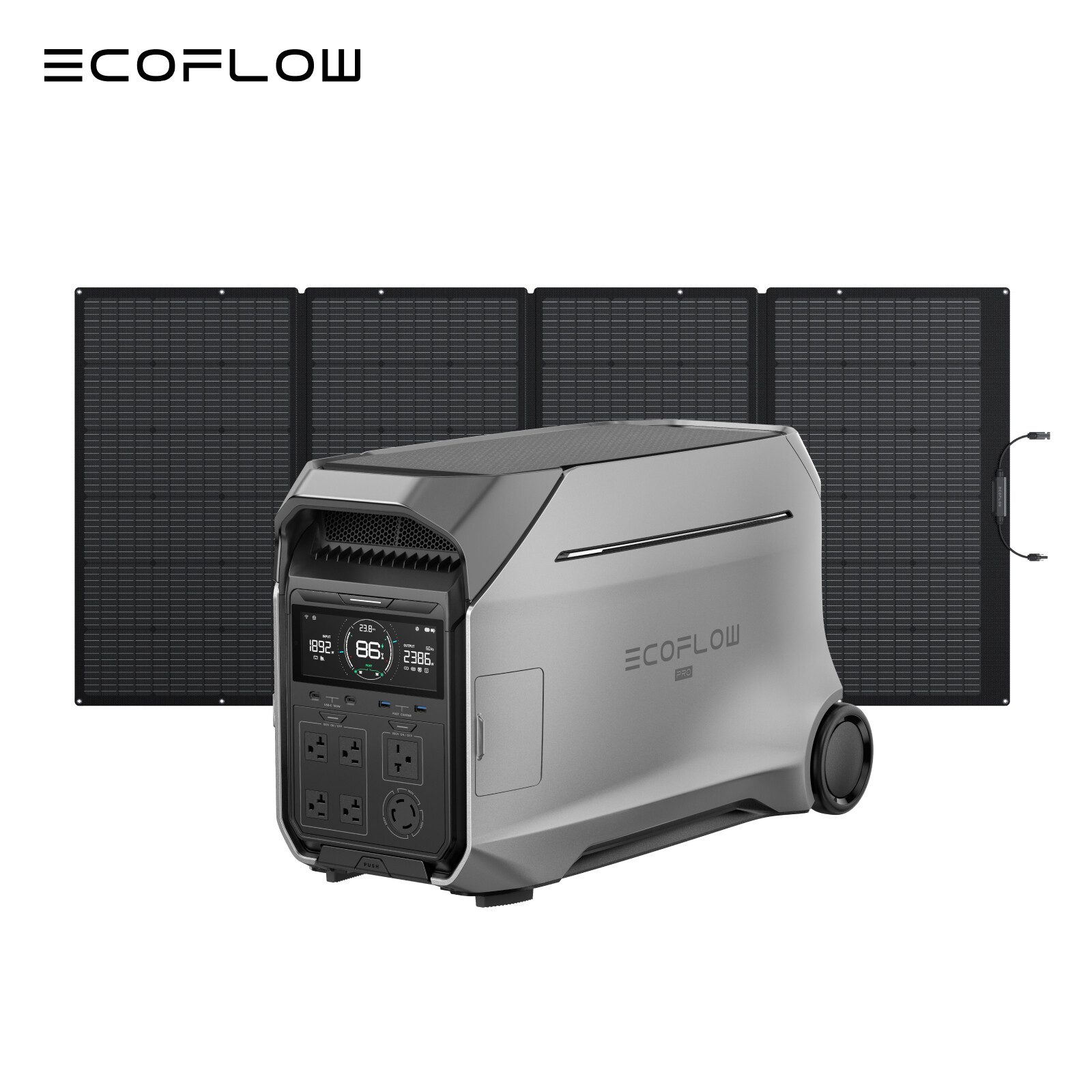 EcoFlow DELTA Pro 3 4kWh Portable Power Station+400W Solar Panel Solar Generator