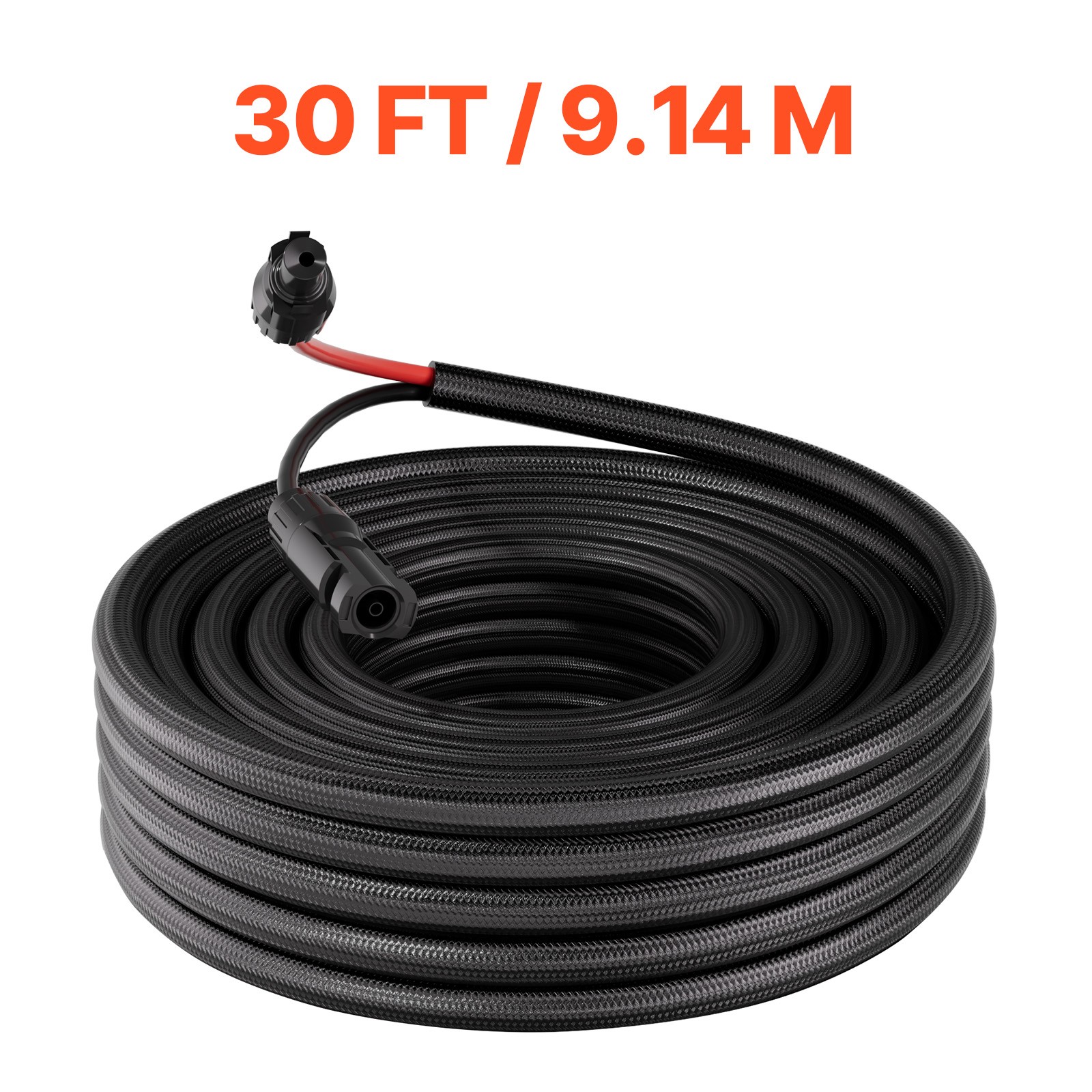 Uimoso 30FT Solar Panel Extension Cable 10AWG Wire ,Flame-Resistant Connectors