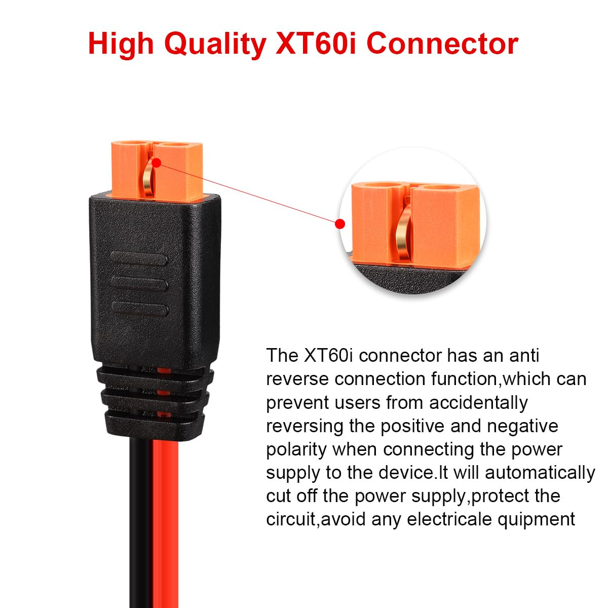 10AWG Solar to Xt60I Charging Cable Solar Panel Extention Cable for Portable Pow