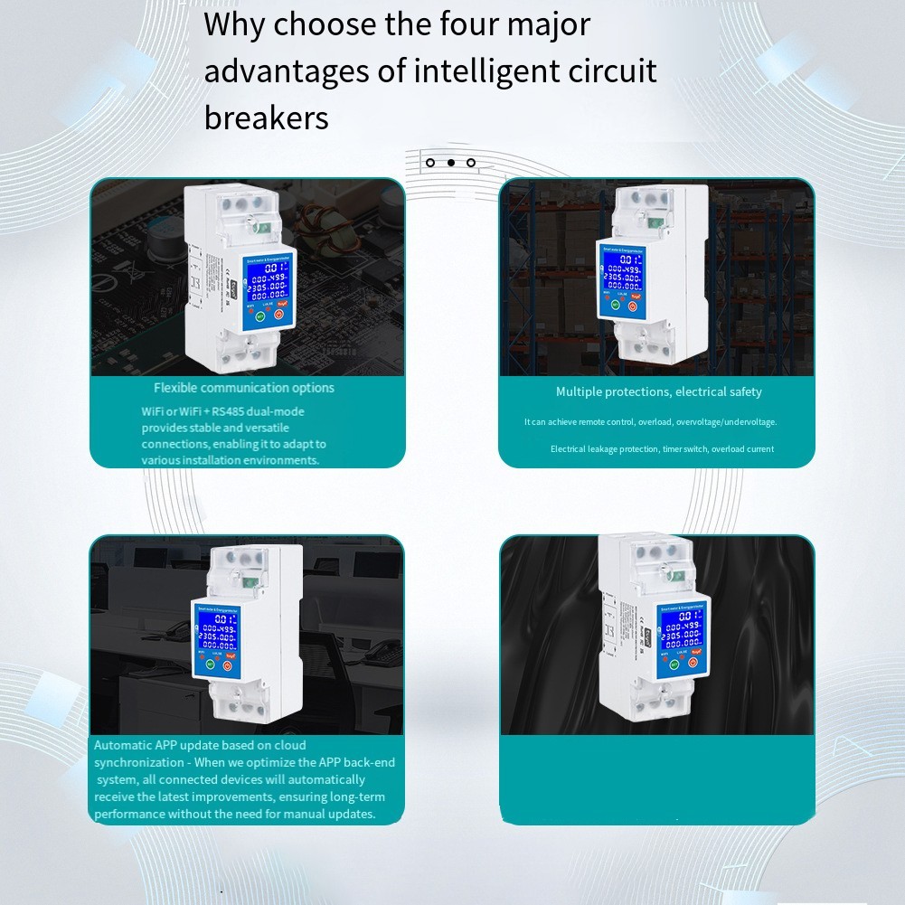 PV Wifi Circuit Breaker 80A with Real Time Monitoring and Adjustable Parameters