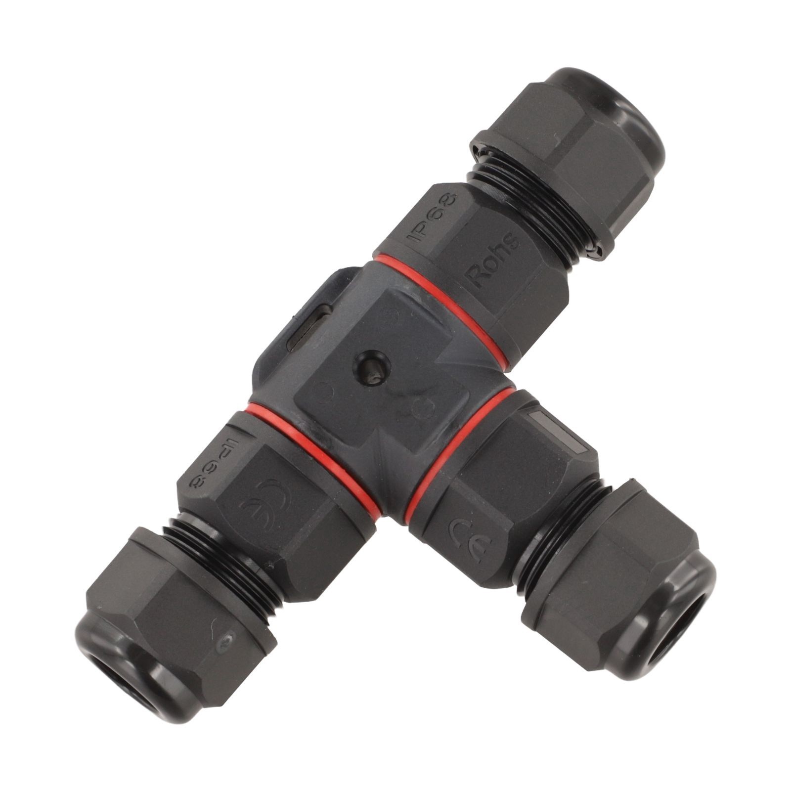 Connector Home Garden Navigation Nylon Flame Retardant Signals 3 Pins Black