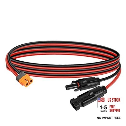 Solar to XT60i Charging Cable 12AWG 1.5M Solar Plug to XT60 Socket Solar