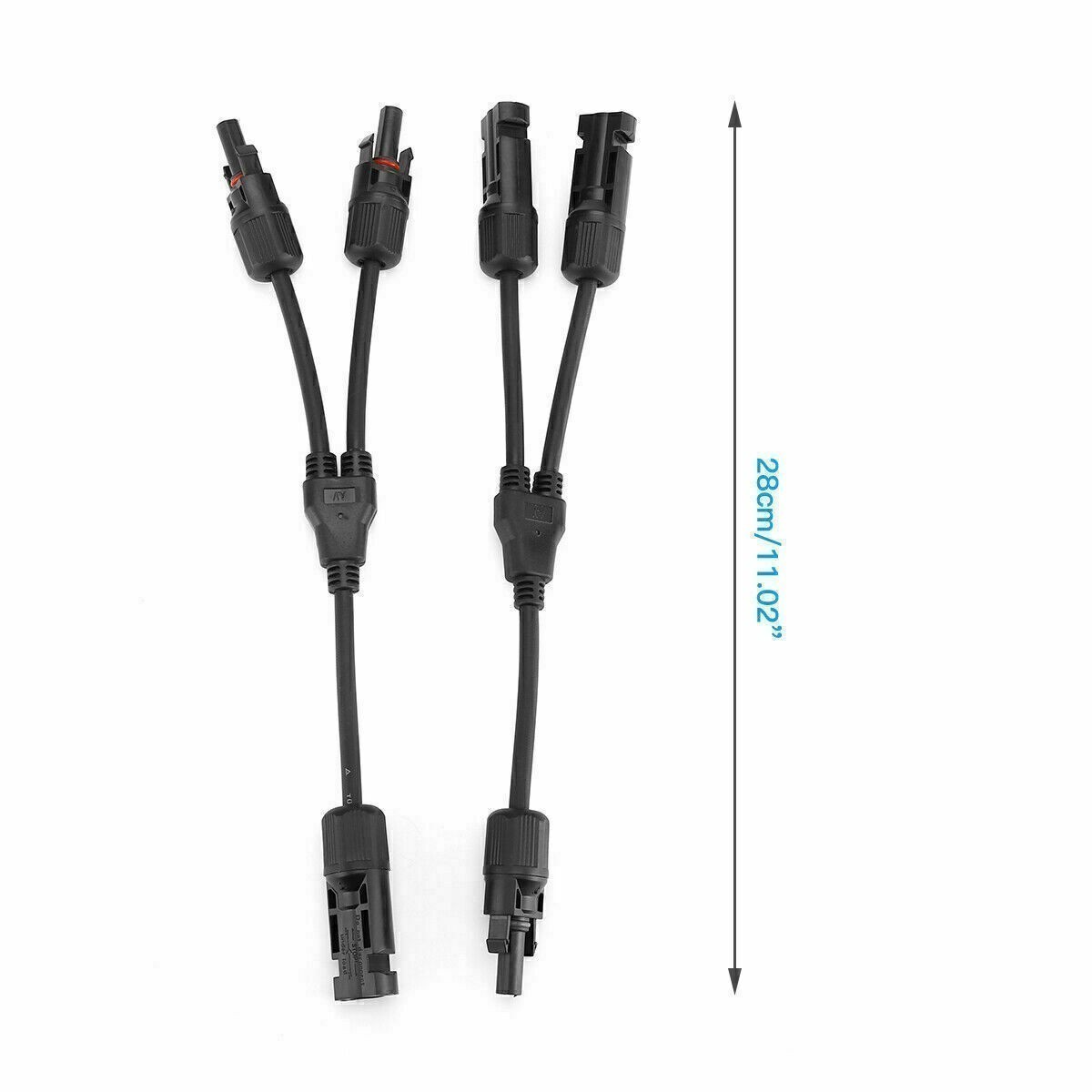 Y Branch Solar Panel Connector Cable 30A 1 to2 Parallel Adapter Waterproof