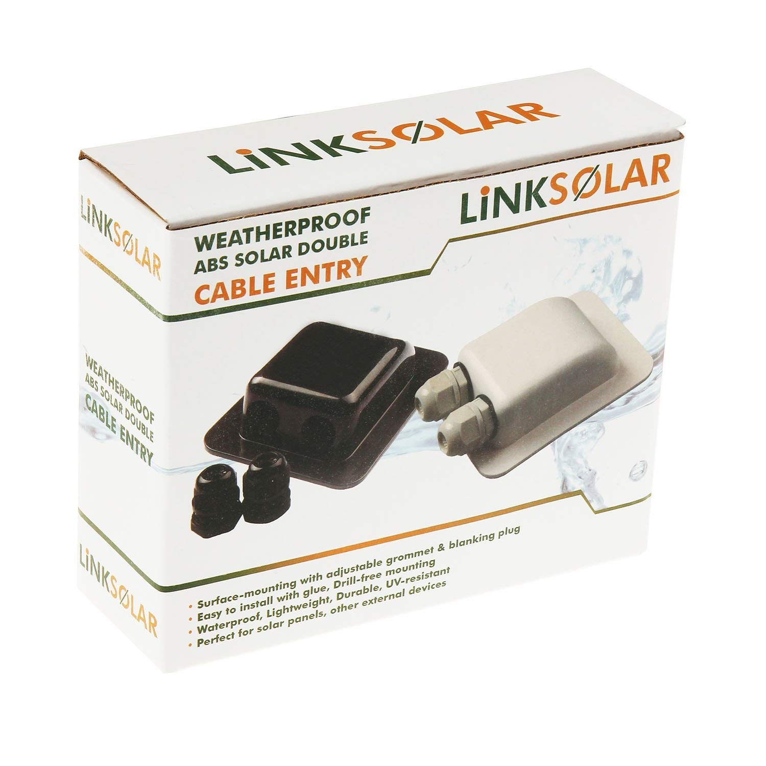 Weatherproof ABS Solar Double Cable Entry Gland for All Cable Types 2mm² to 6…