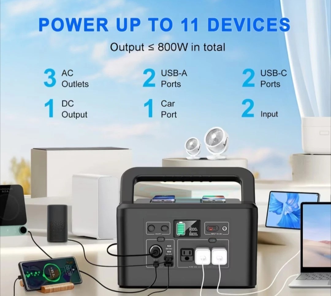 PORTABLE POWER STATION 150W SOLAR GENERATOR LITHIUM BATTERY PACK HIGH-CAPACITY