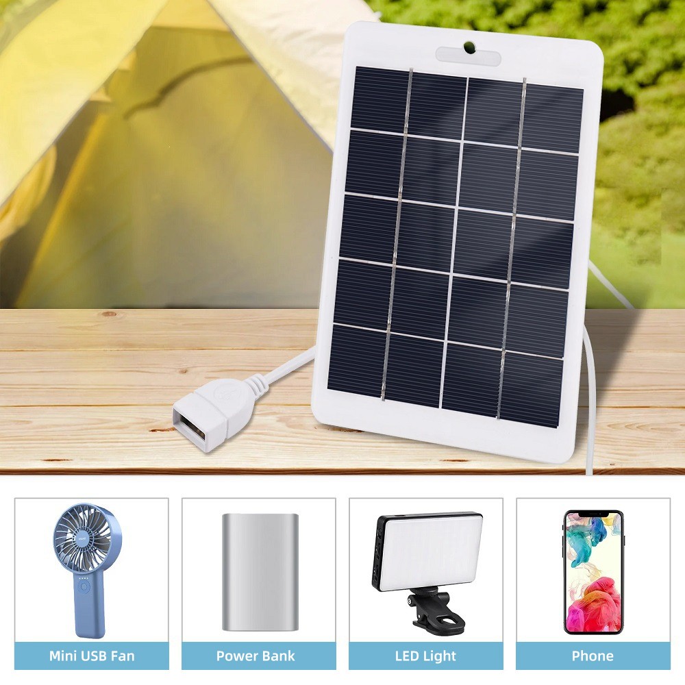 20W 10W 5V Solar Panel Power Bank USB Phone Charger Outdoor Camping Waterproof