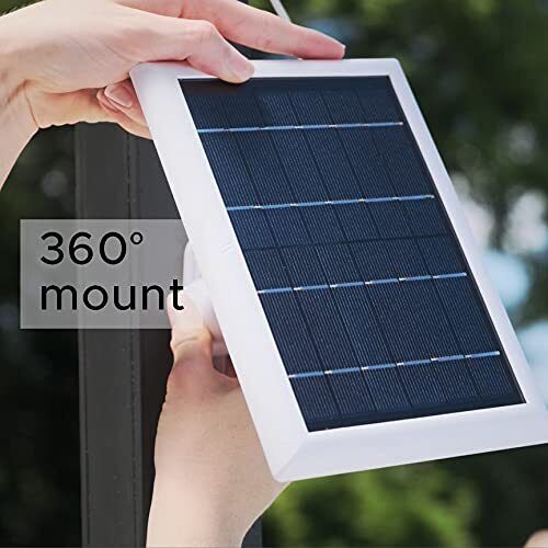 Wasserstein Solar Panel Compatible with Wyze Cam Outdoor – Black, 1 Panel
