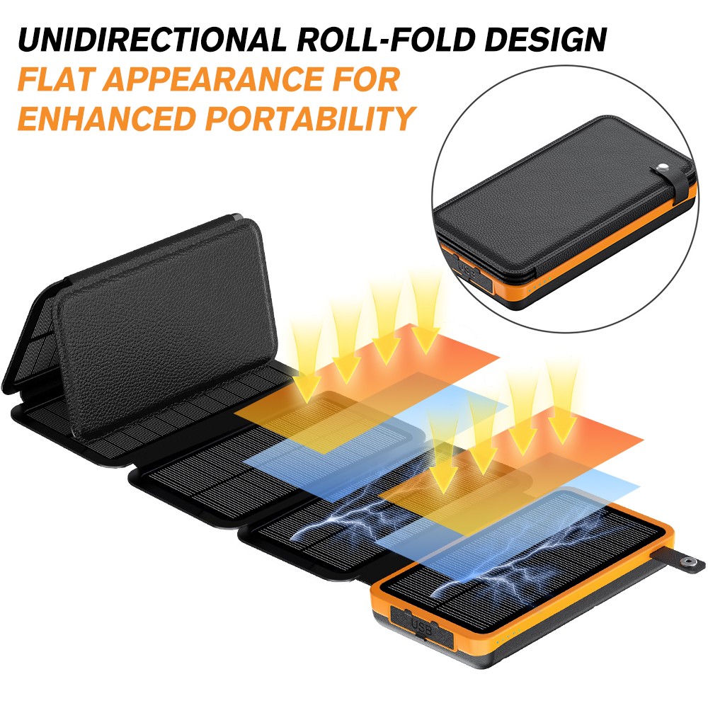 46800mAh Portable Solar Power Bank Mobile Phone Charger Panel Camping Outdoor