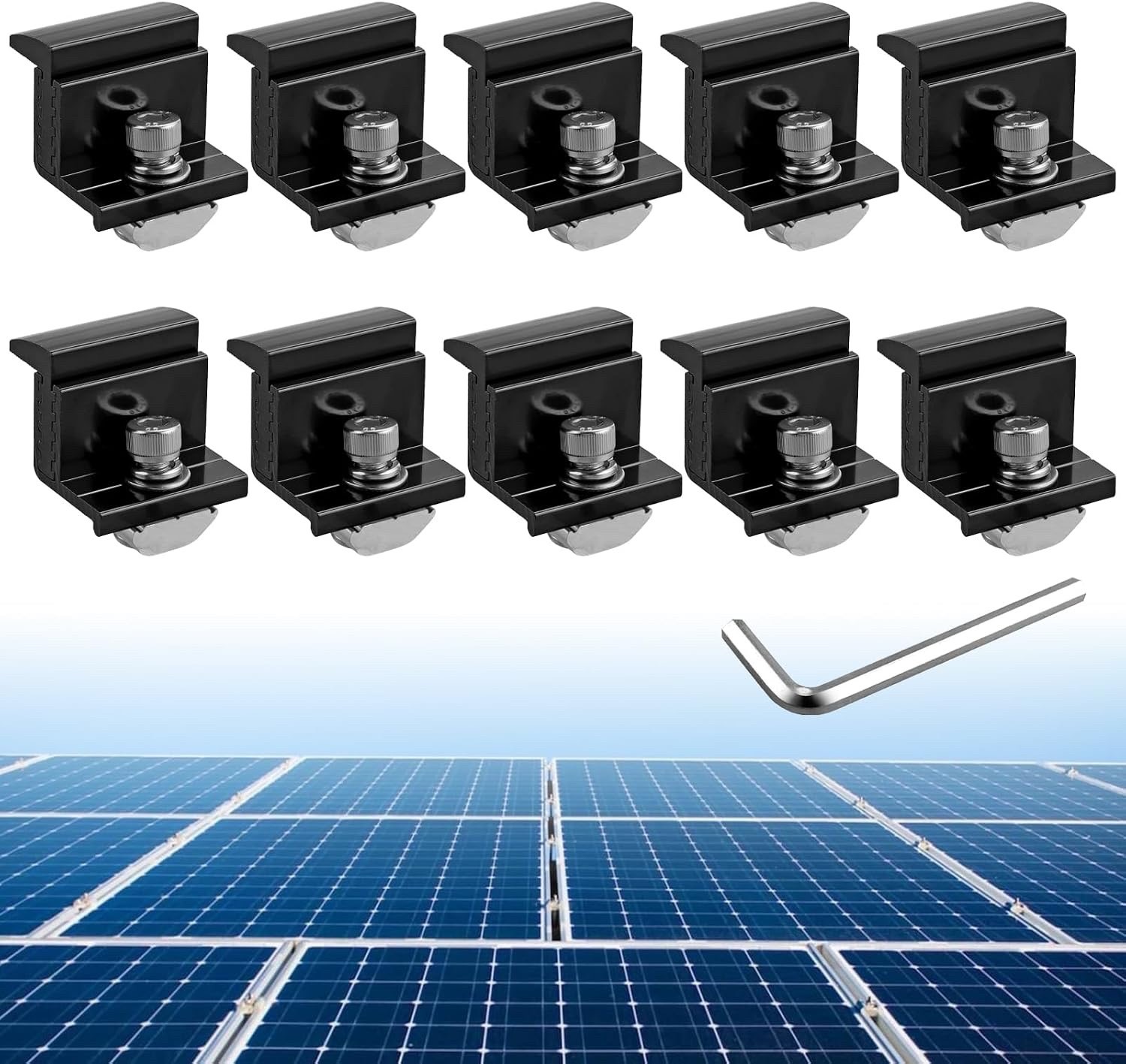 Solar Panel End Clamps for Unistrut 35-39mm pack of 9 New