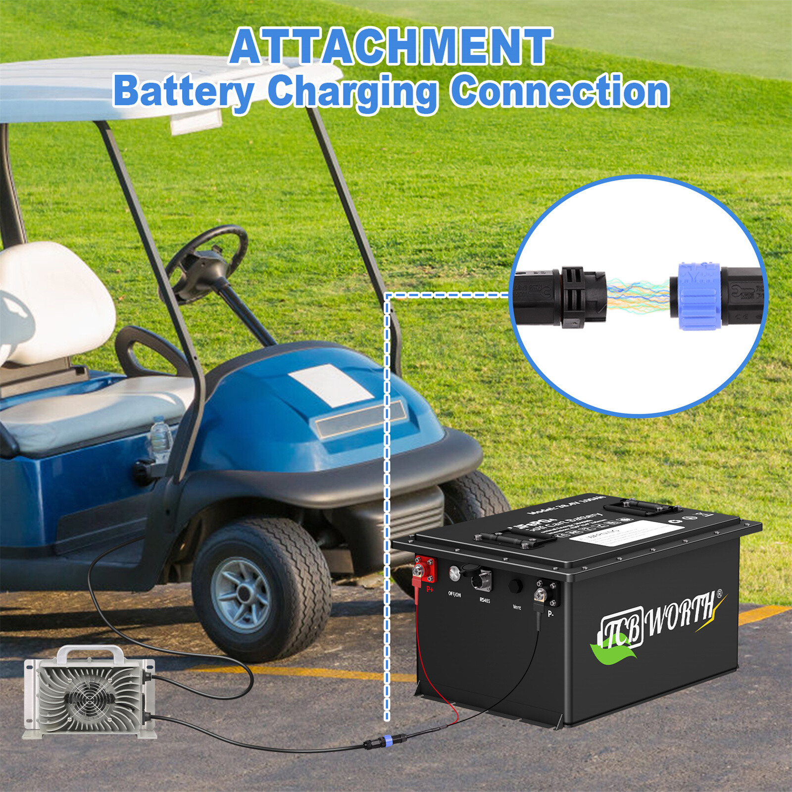 36V 100Ah Golf Cart Lithium LiFePO4 Battery BMS 15000 Deep Cycle 10YEAR WARRANTY