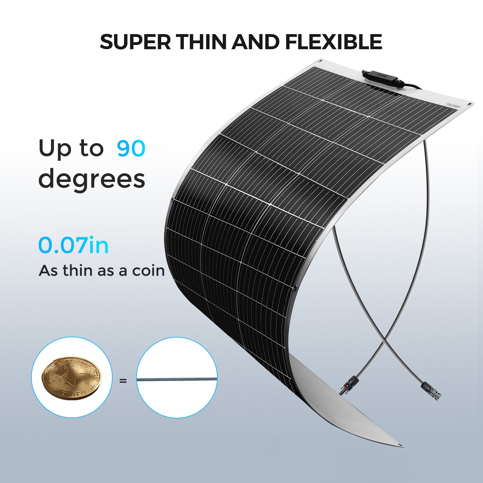 120W Wat Flexible Solar Panel 12V/24V Charging for Home RV Boat Camping Off Grid