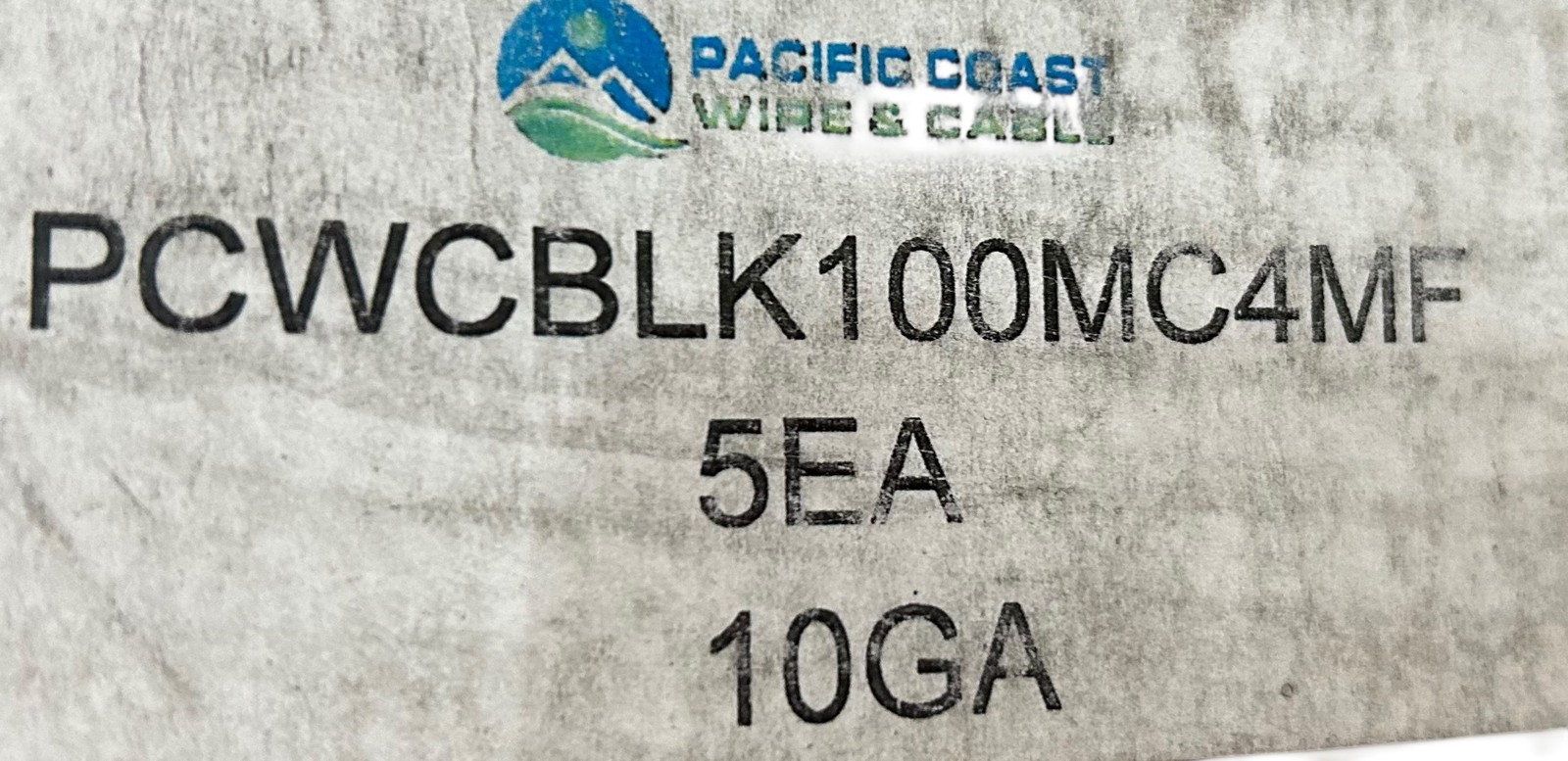 Pacific Coast Wires — 10 AWG PV Wire, Black, 50′, MC4 M/F (PCWCBLK50MC4MF)