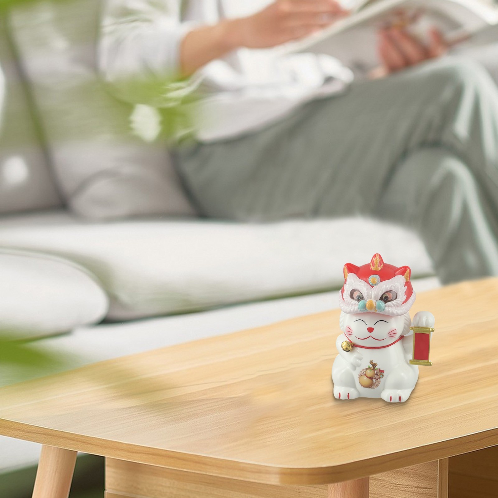 Auspicious Solar Powered Nodding Figurine Perfect for Various Settings