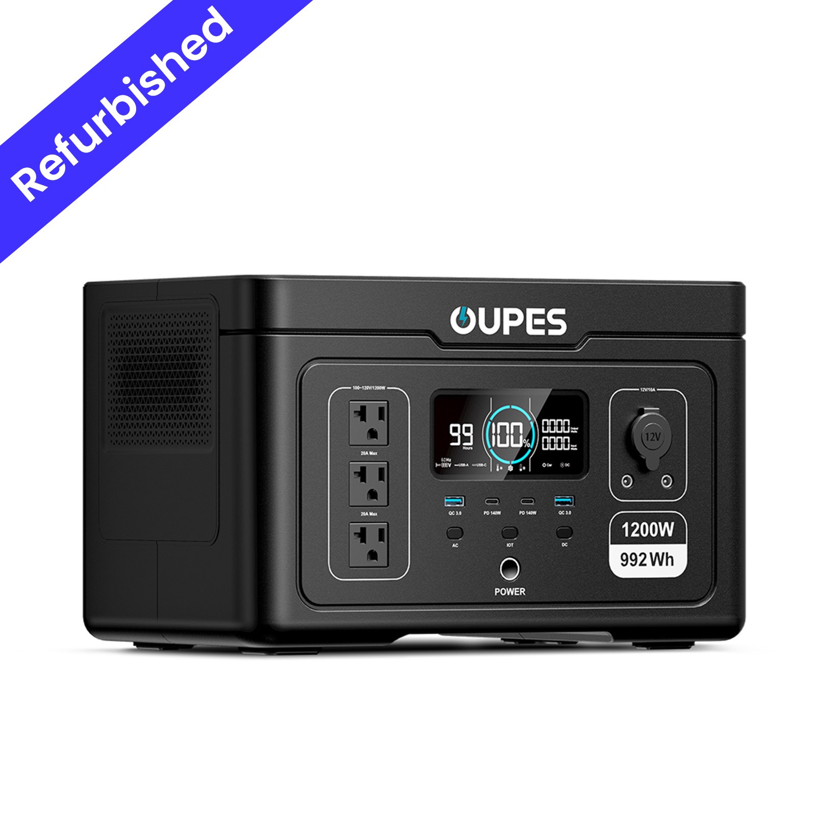 OUPES Exodus 1200 Power Station 1200W/992Wh Solar Generator LFP Battery Camping