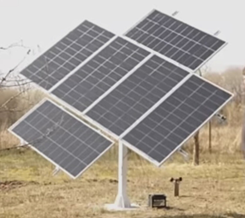 3.5 KW solar generator with 3000 watt solar tracking array