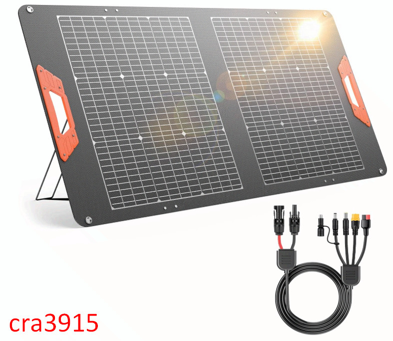 100W Bifacial Portable Solar Panel, 24% Efficiency, Foldable IP65 Charger