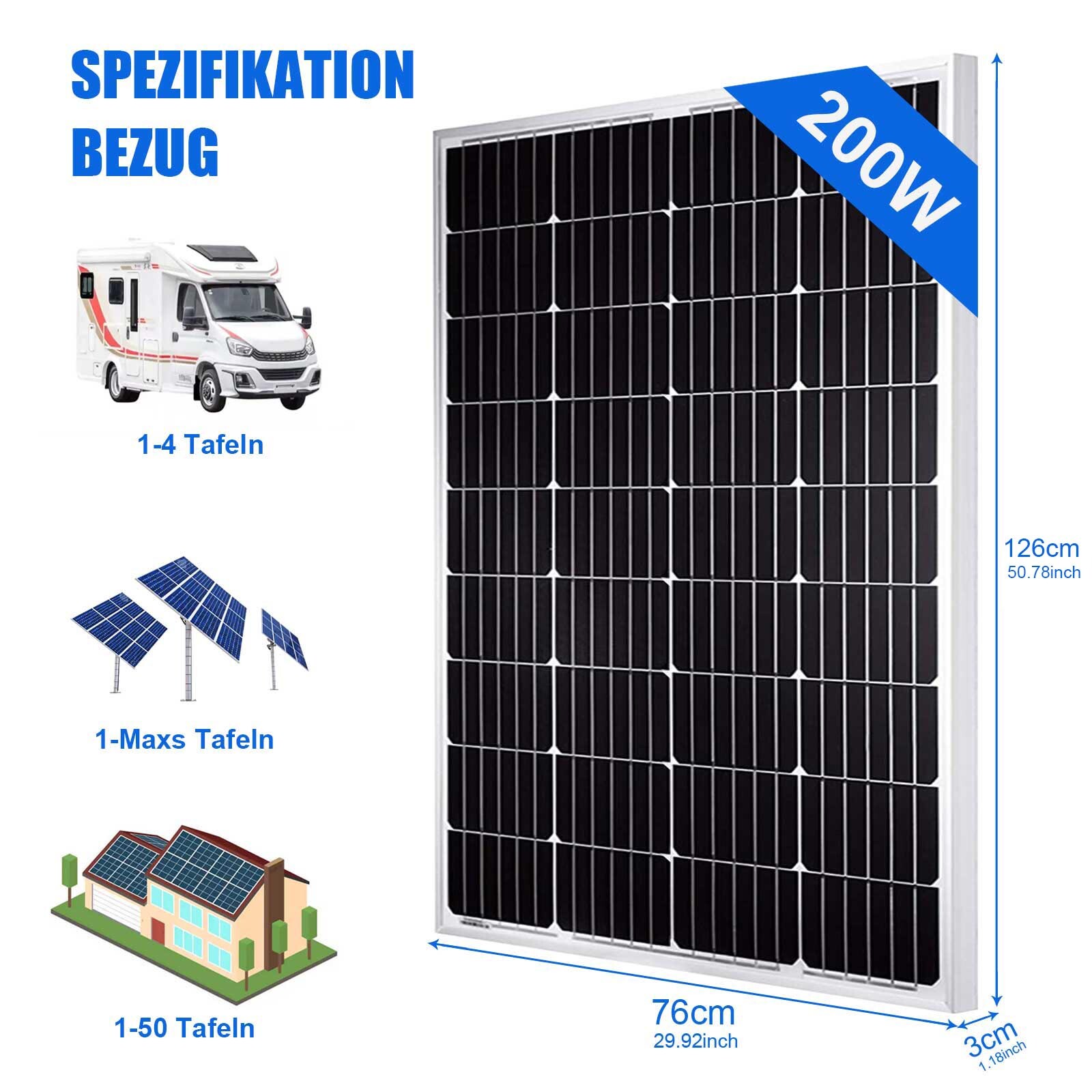 400W Watt Solar Panel Kit 12V Mono Solar Panels RV Marine Home Camping Off Grid