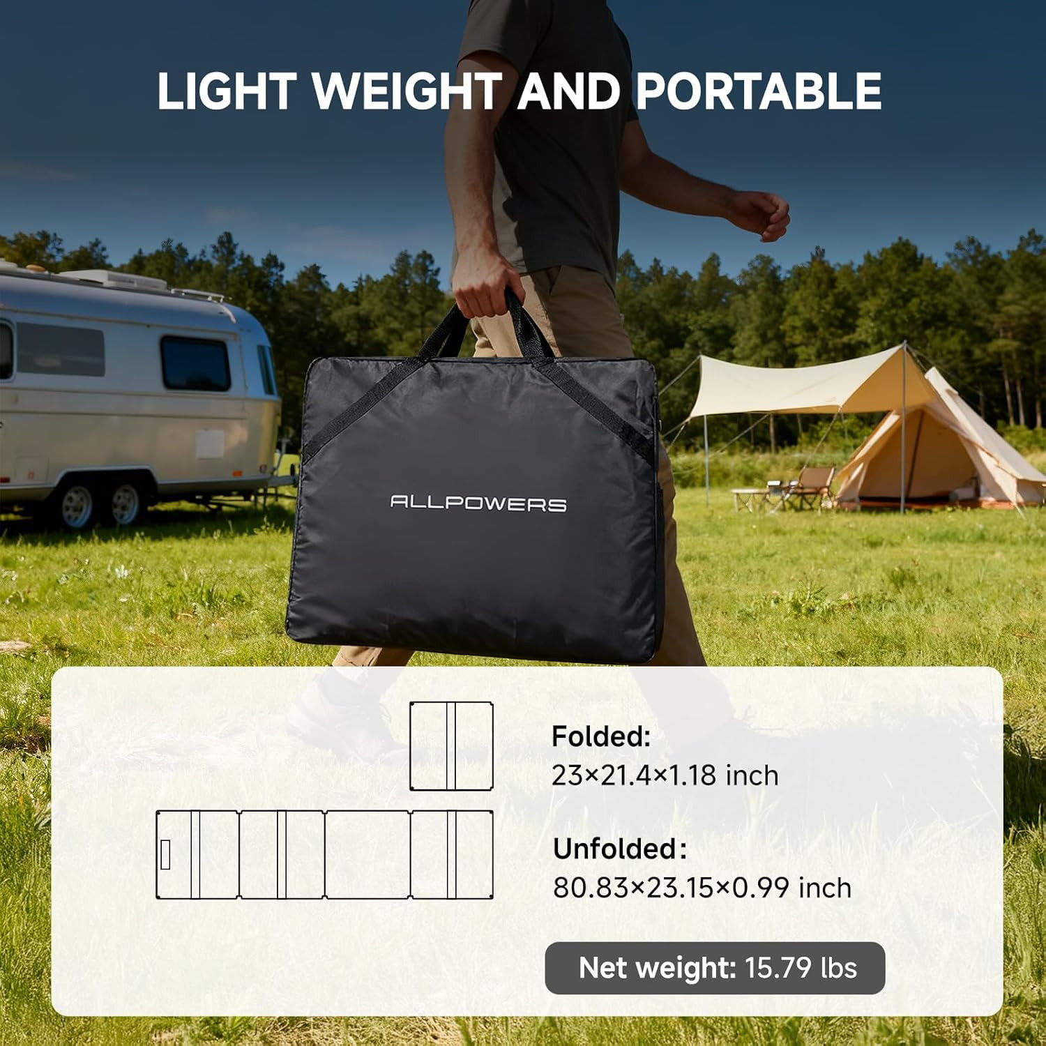 SOLAX SE200 200W Portable Folding Solar Panel,High-Efficiency 23%-25% Monocrysta