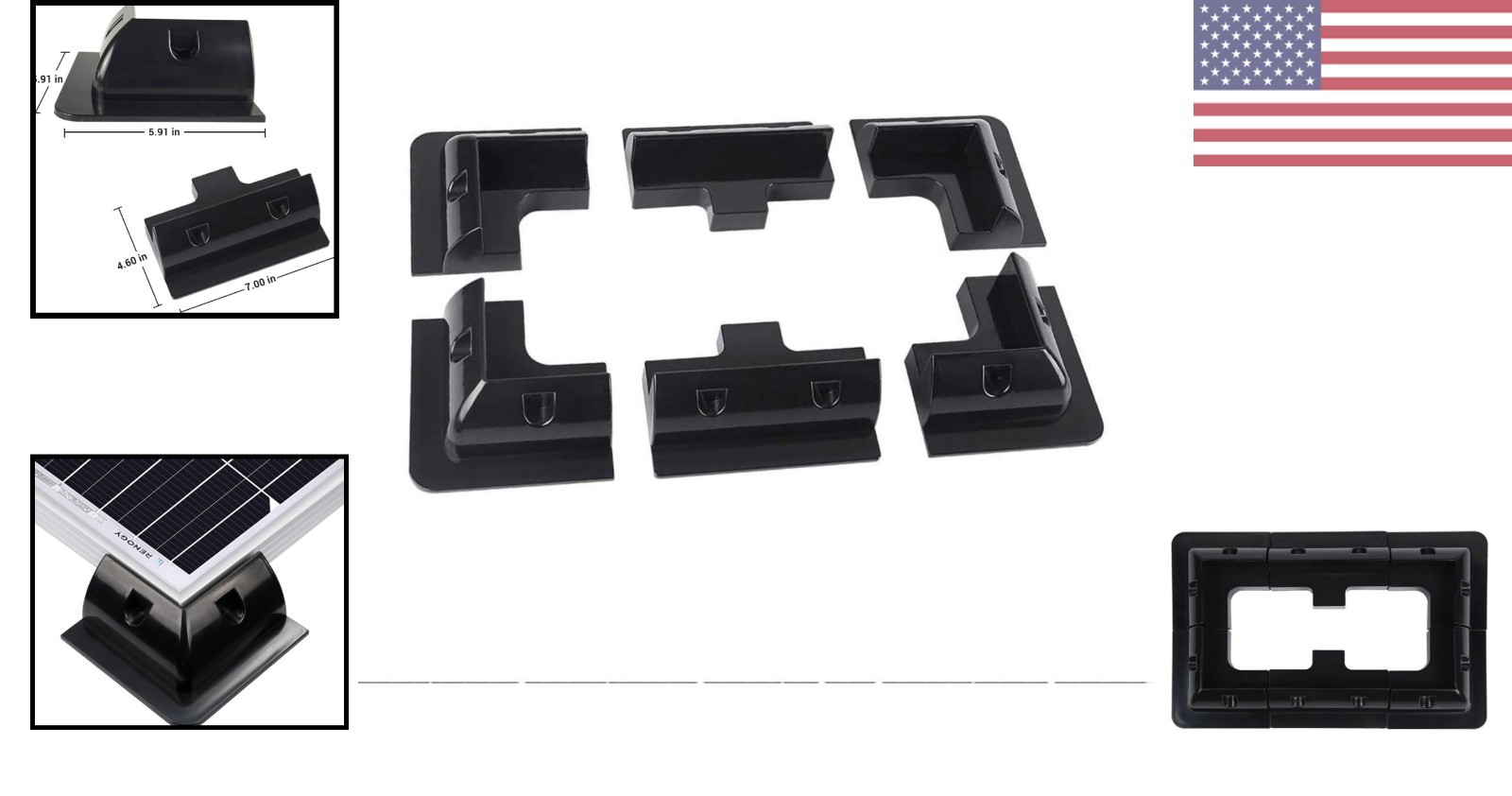 Eco-Friendly Drill-Free Corner Bracket for Solar Panels – Lightweight Design