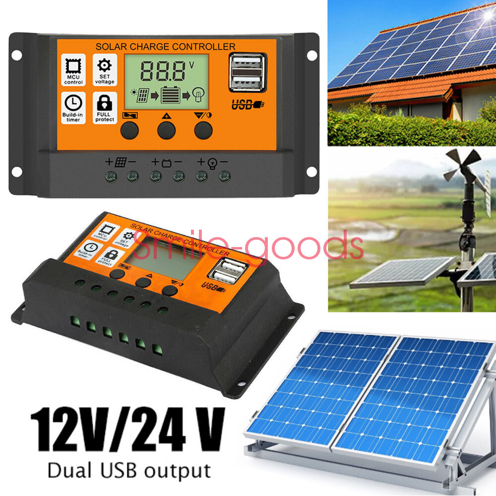 100A PWM Solar Panel Kit Regulator Charge Controller Auto Focus Tracking 12/24V