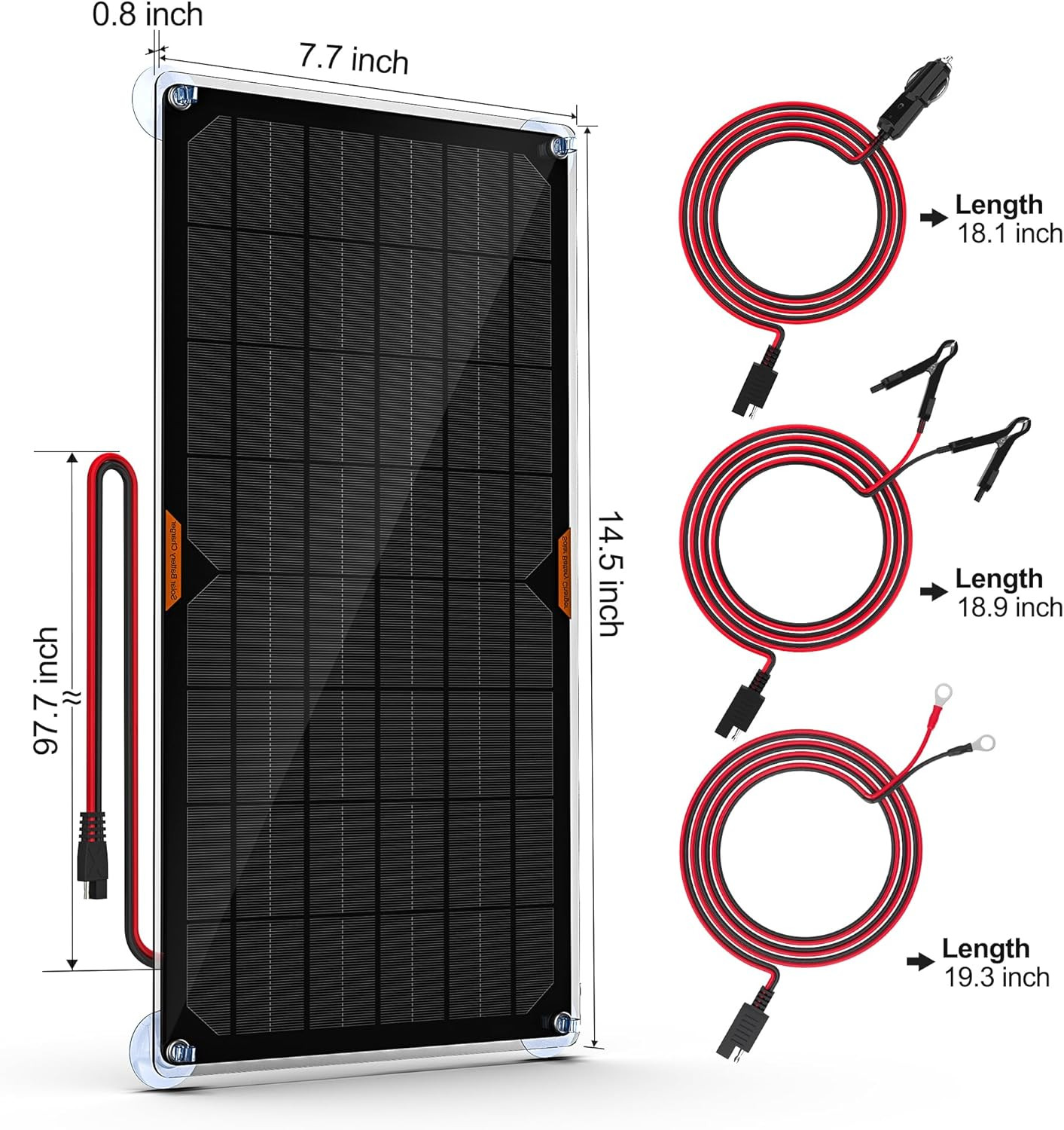 OYMSAE 10W 12V Solar Panel Car Battery Charger Portable Waterproof Power Trickle