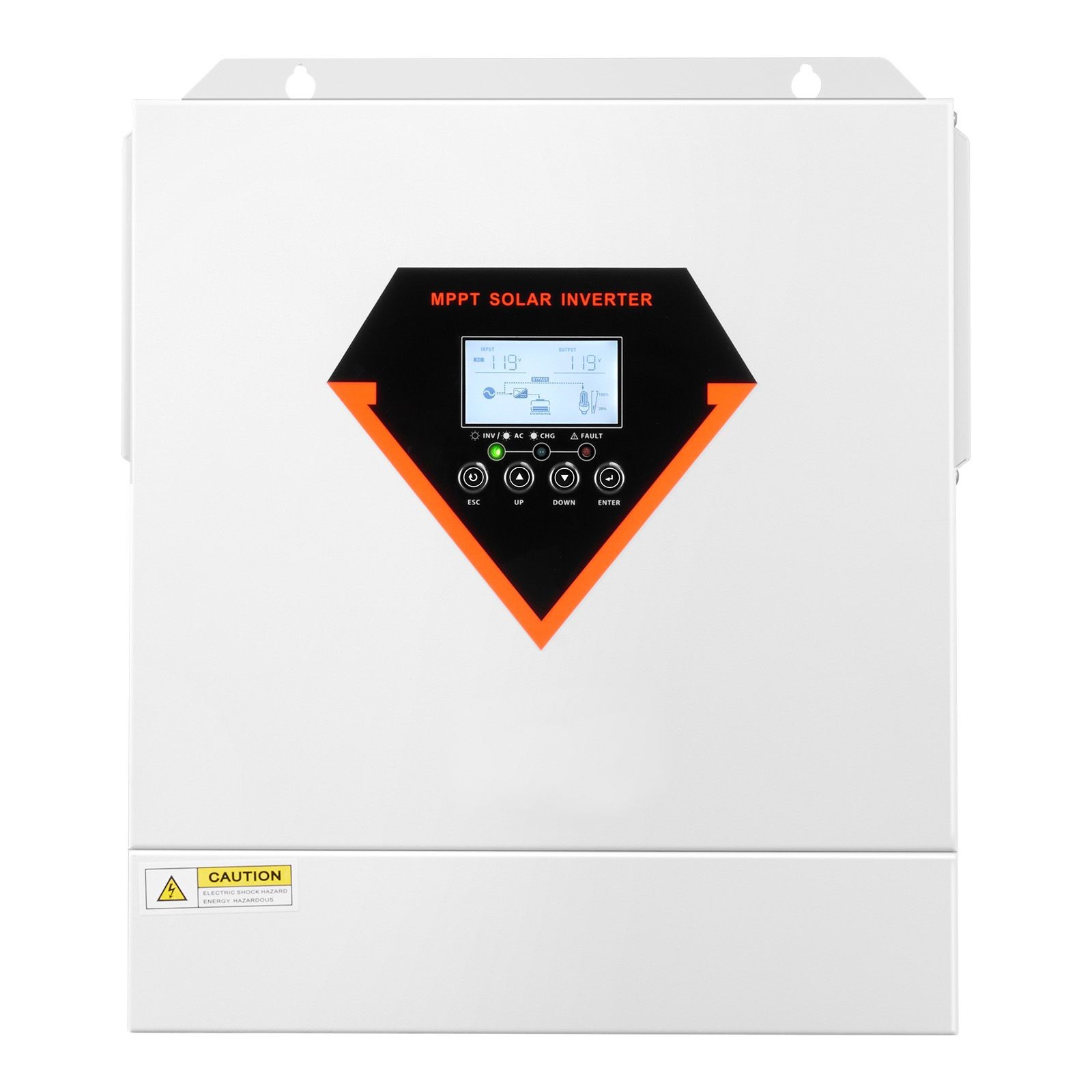 3000W Hybrid Solar Inverter, 24V to 110/ 120V AC, Pure Sine Wave with MPPT