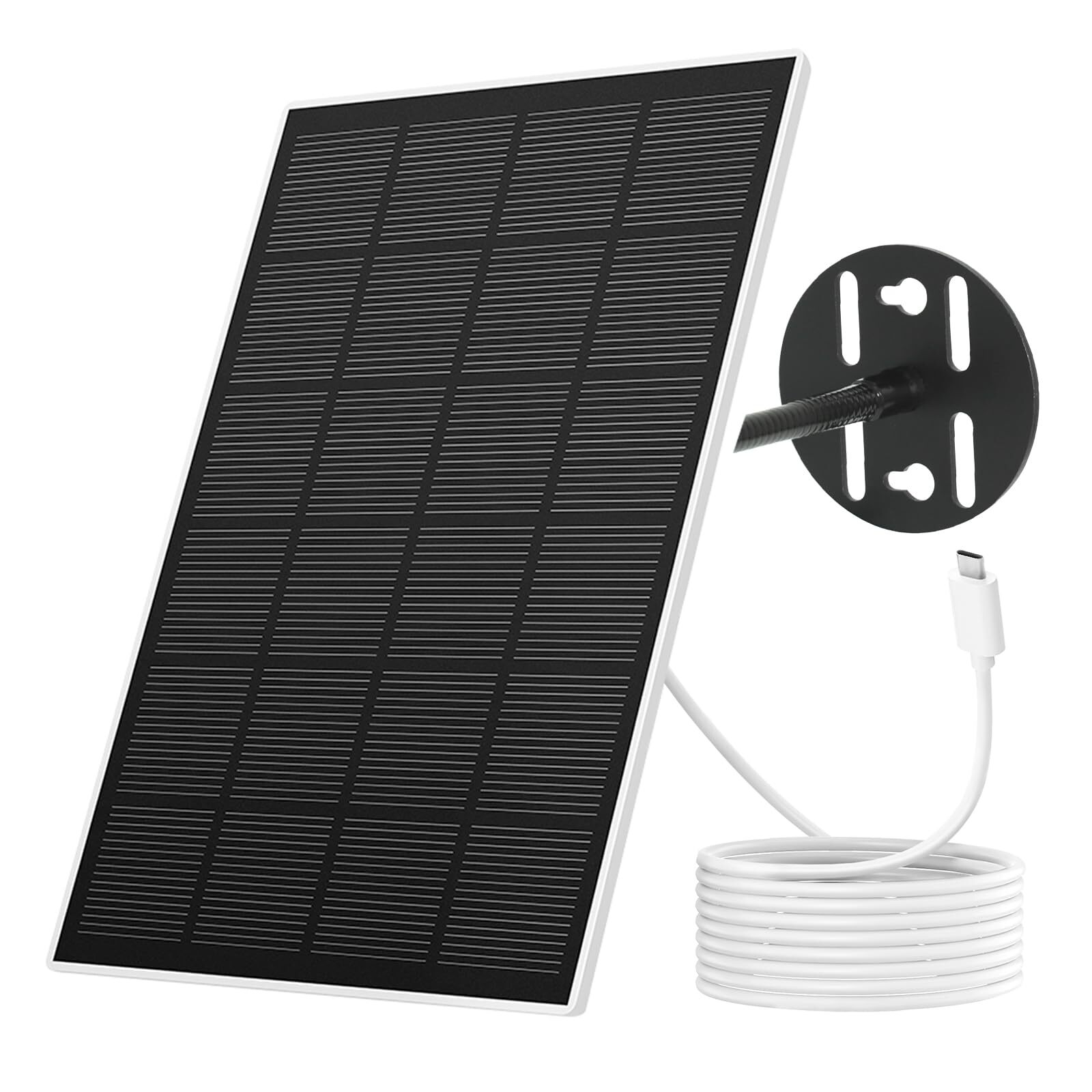 Solar Panel for Bird Feeder Camera only Type-C Charger IP65 Waterproof for Ou…