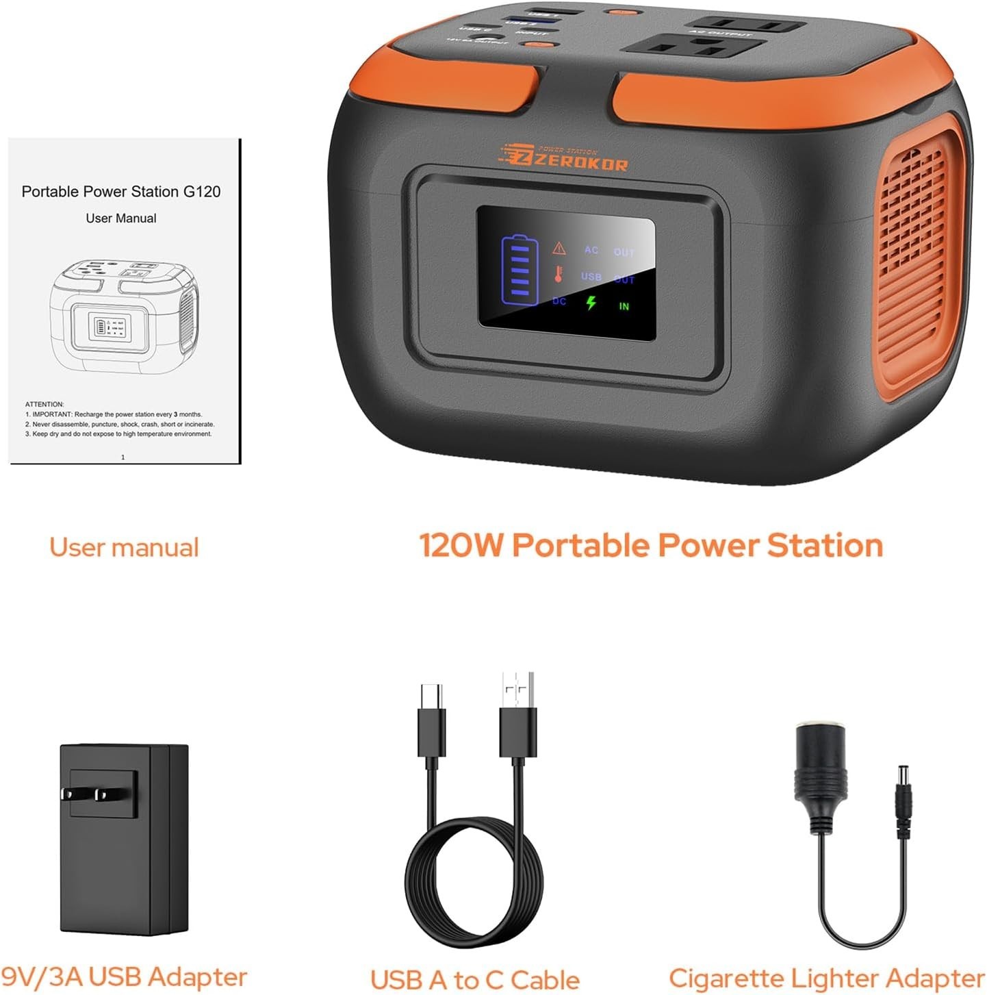 Lightweight 120W Solar Power Station – Emergency Backup & Charging Solution