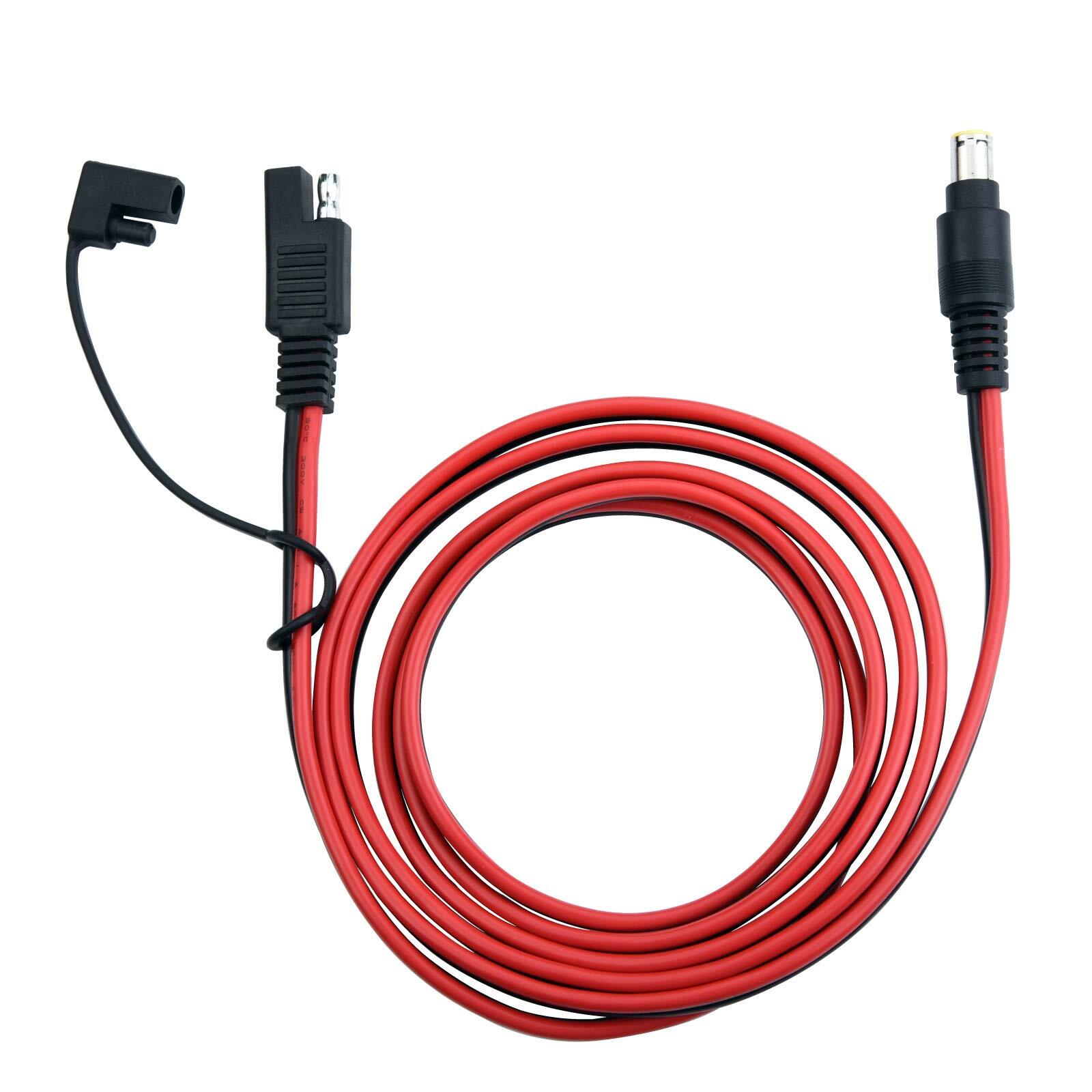 DC 8mm Male to SAE Connector Adapter – 14 Gauge Cable Compatible