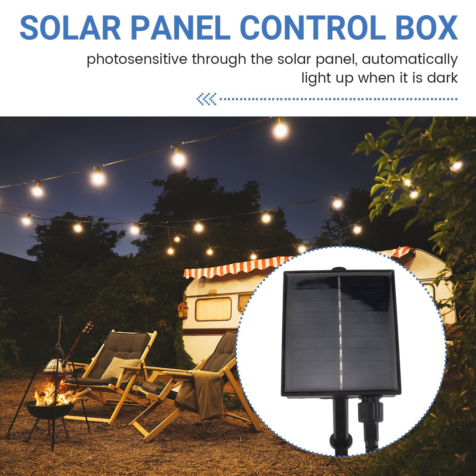 1200mAh Solar Panel Control Box Kits Lithium Battery Panel for 3.7V 24V LED1022