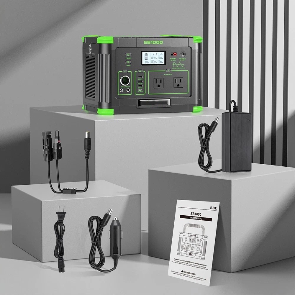 1000W 999Wh Charger Generator Power Station Portable LiFePo4 Battery For Travel
