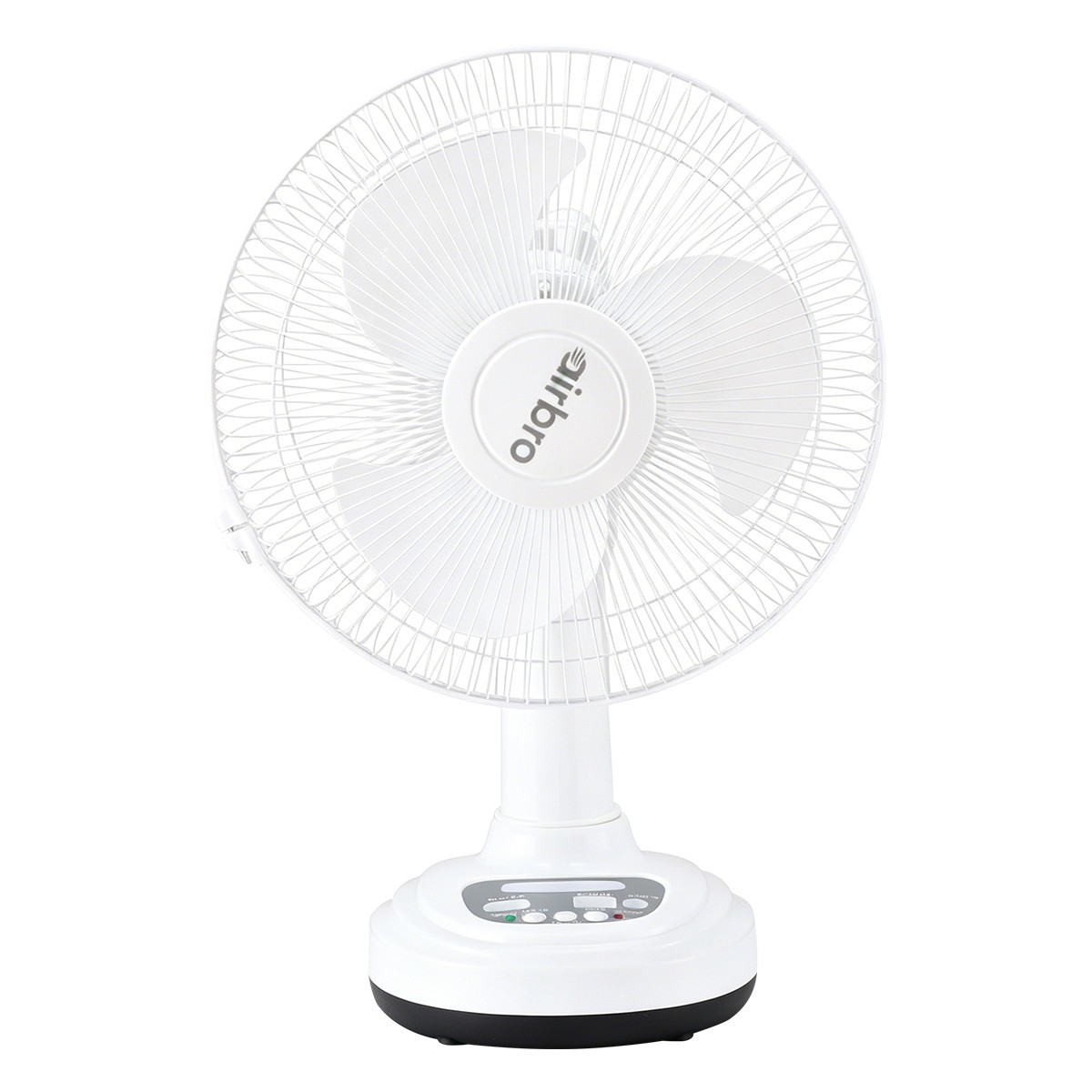 12″ Solar Powered Fan Rechargeable Fan with 2 LED Bulbs Portable Camping Fan US
