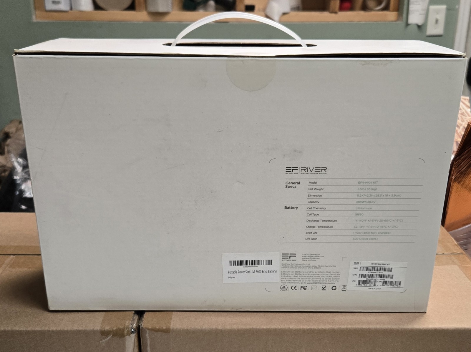 EcoFlow River 600 Portable Power Station EXTRA BATTERY EF4-MXA KIT*NEW SEALED