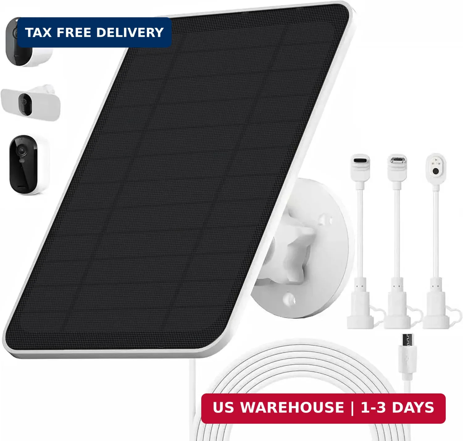 Solar Panel Charger for Arlo Essential Series,Go 2,Pro 6XL/6/5S/3,Ultra Series,W