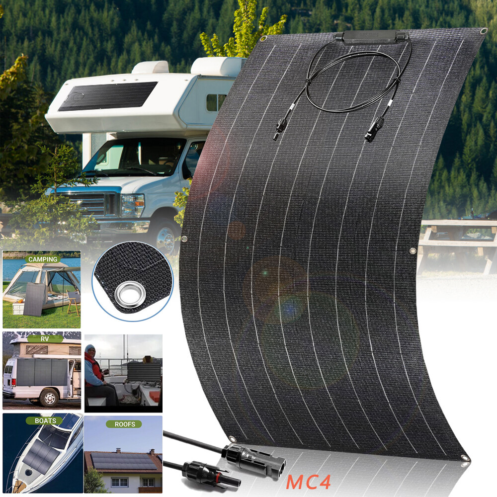 400W Watt Flexible Solar Panel 18V Mono Home RV Rooftop Camping Off-Grid Power