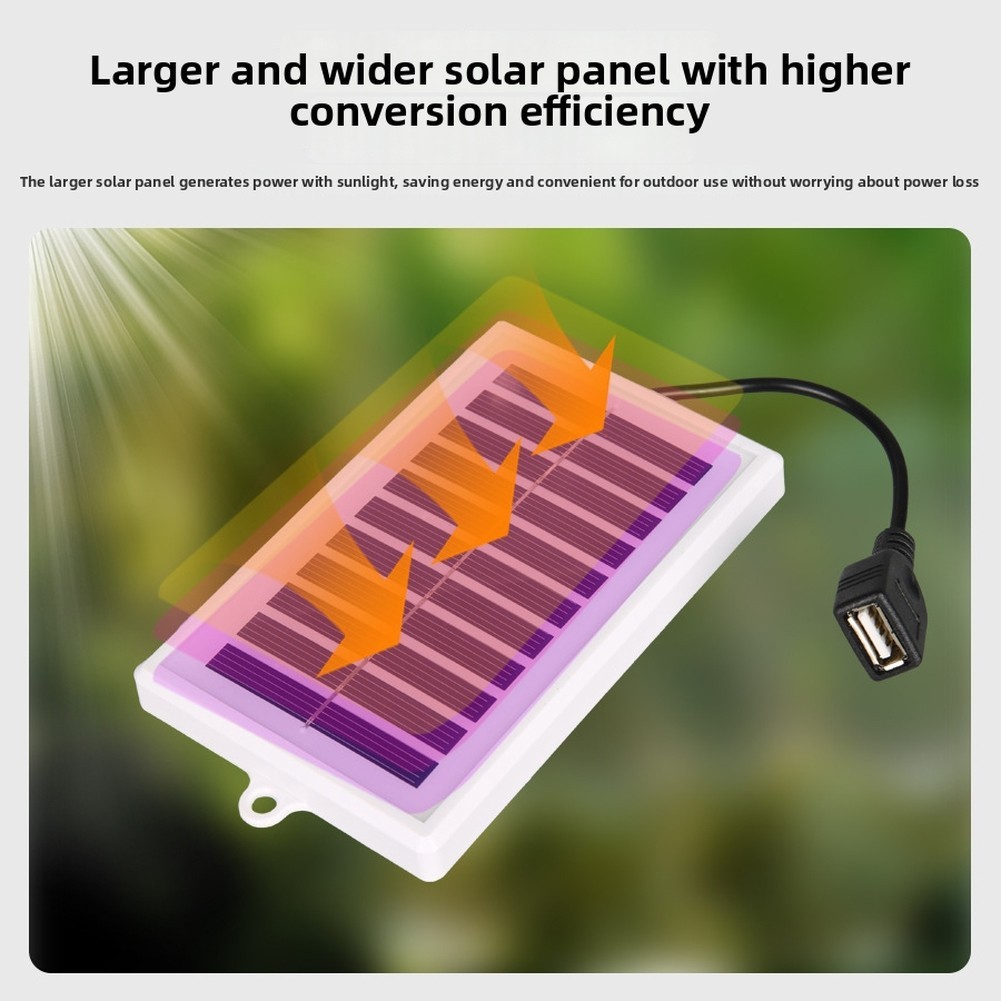 2W 5V Portable Solar Charging Board 5x3x0.5CM USB Output for Outdoor Use