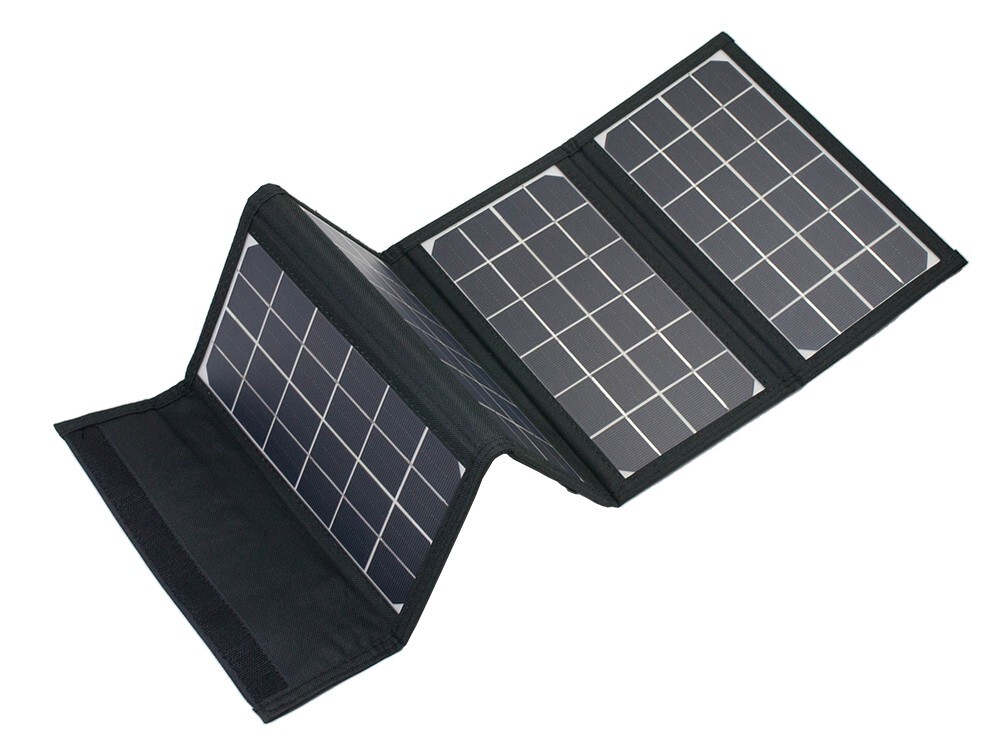 21W Solar Panel Charger Foldable Portable 5V / 2.1 A Monocrystalline