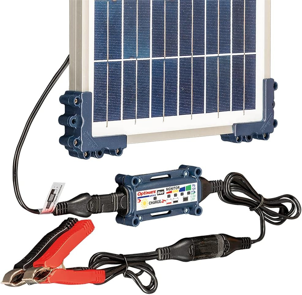 Solar Duo + 10W Solar Panel, TM-522-D1, 6-Step 12V / 12.8V 0.83A Sealed Solar Ba