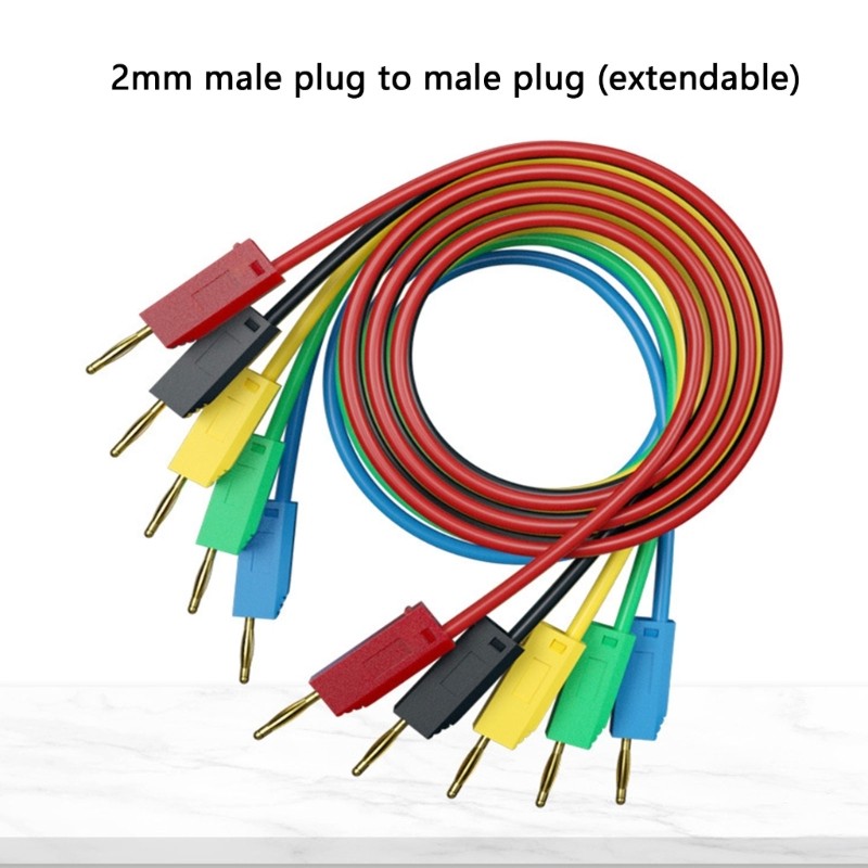 2mm Test Cables with Banana Plugs Flexible & strong Test Leads set for Lab Use